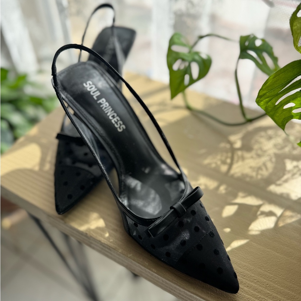 Black Slingback Heels
